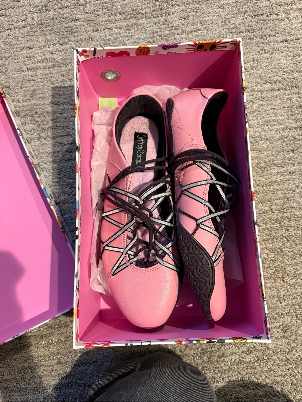 Jeffrey Campbell Pink Lace-Up Ballet Flats - Picture 4 of 6